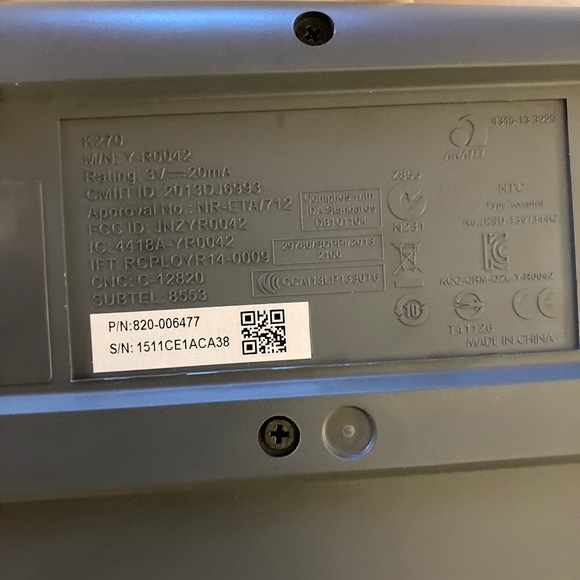 Logitech K270 Wireless Keyboard (NO RECEIVER) (IL/RT6-9213-920-003051-UG) - Picture 3 of 3